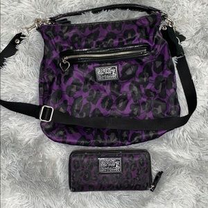 coach purse and wallet set (purple)
